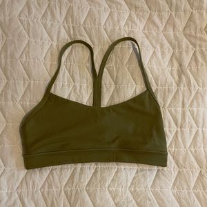 Olive green lulu sports bra